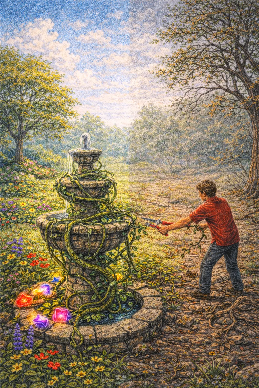 Illustration for the parable The Garden That Slowly Withered