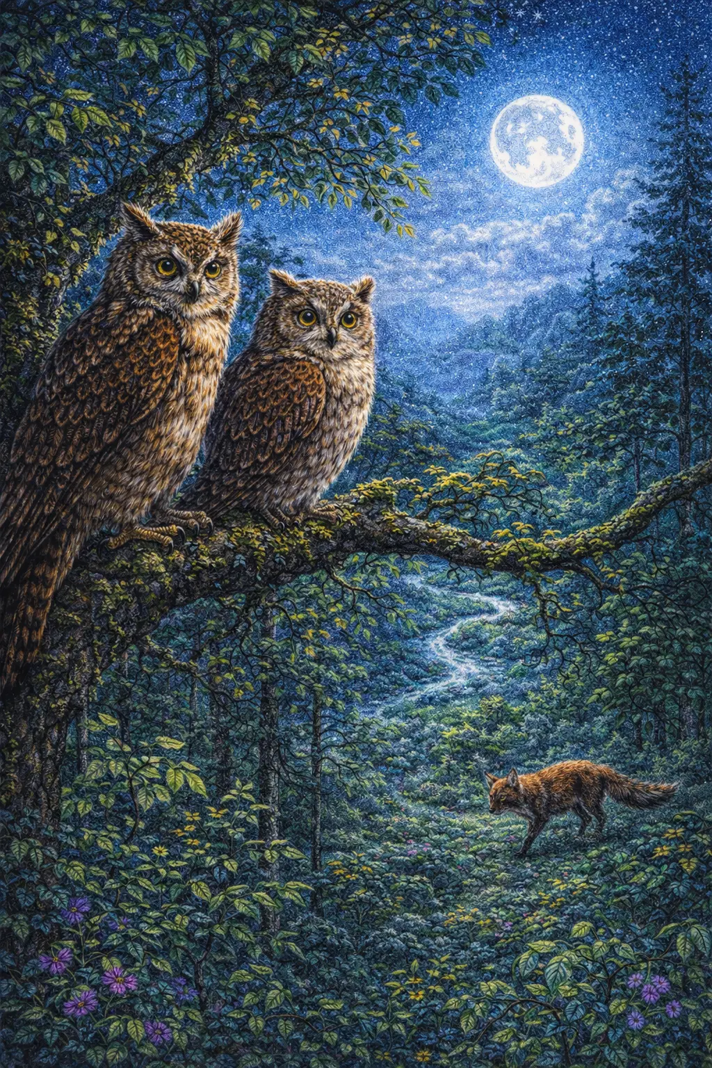 Illustration for the parable The Owl Who Guarded the Night