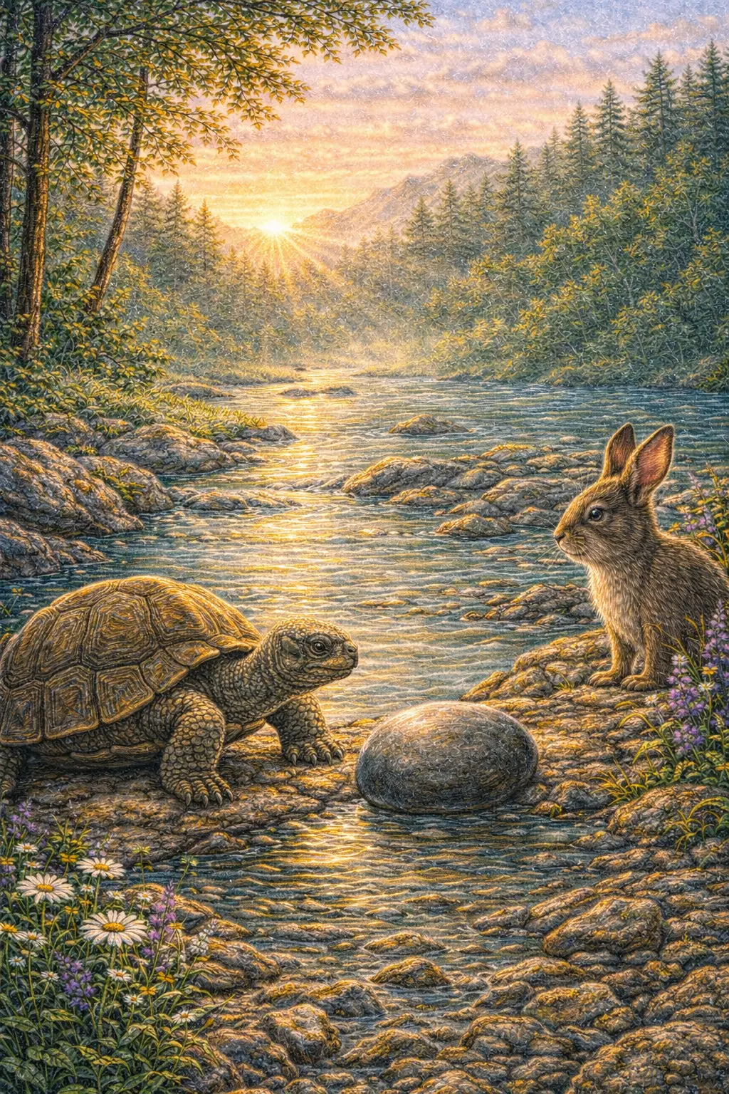 Illustration for the parable The Polished Stone