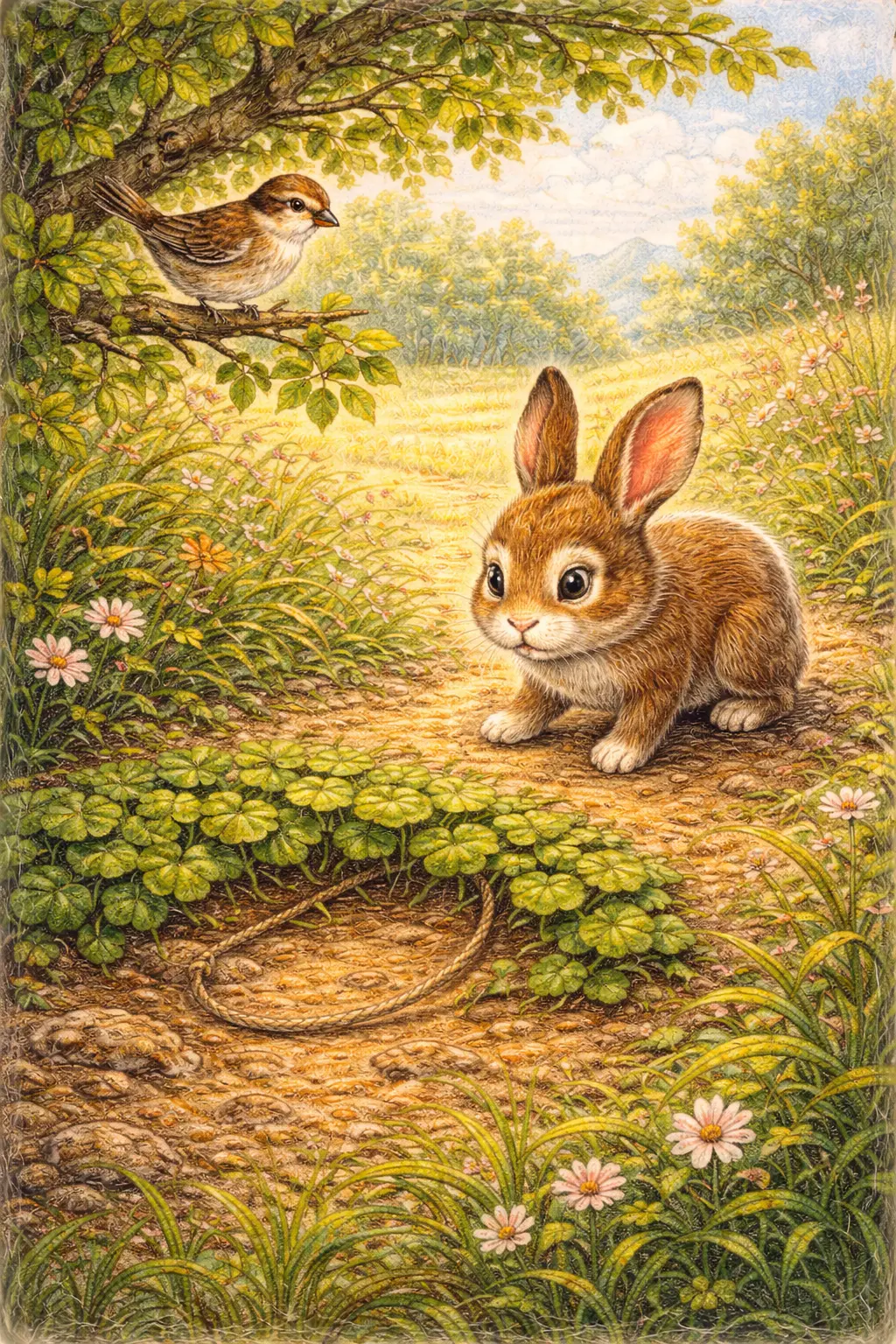 Illustration for the parable The Rabbit and the Hidden Snare