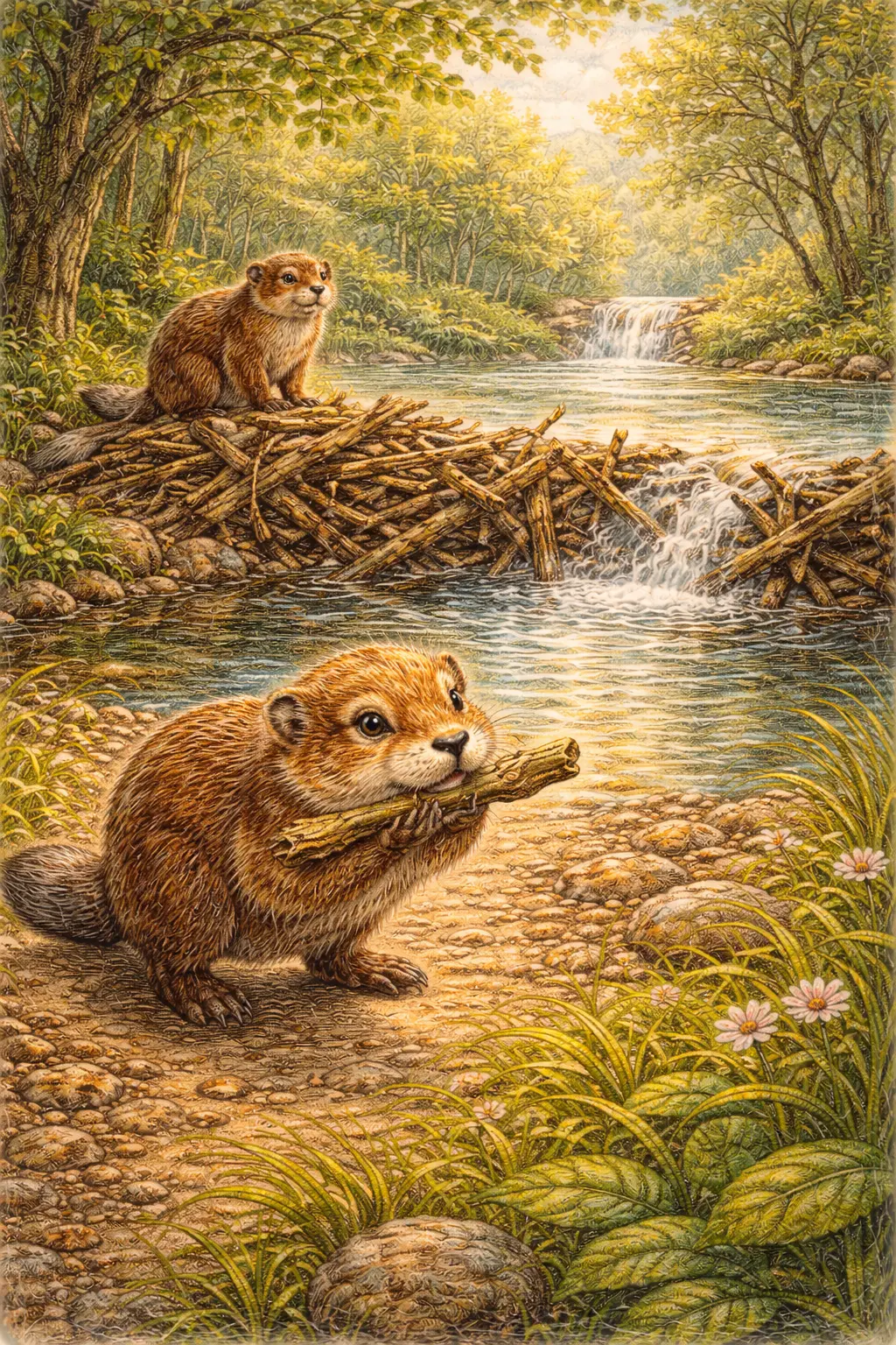 Illustration for the parable The Beaver and the Small Sticks