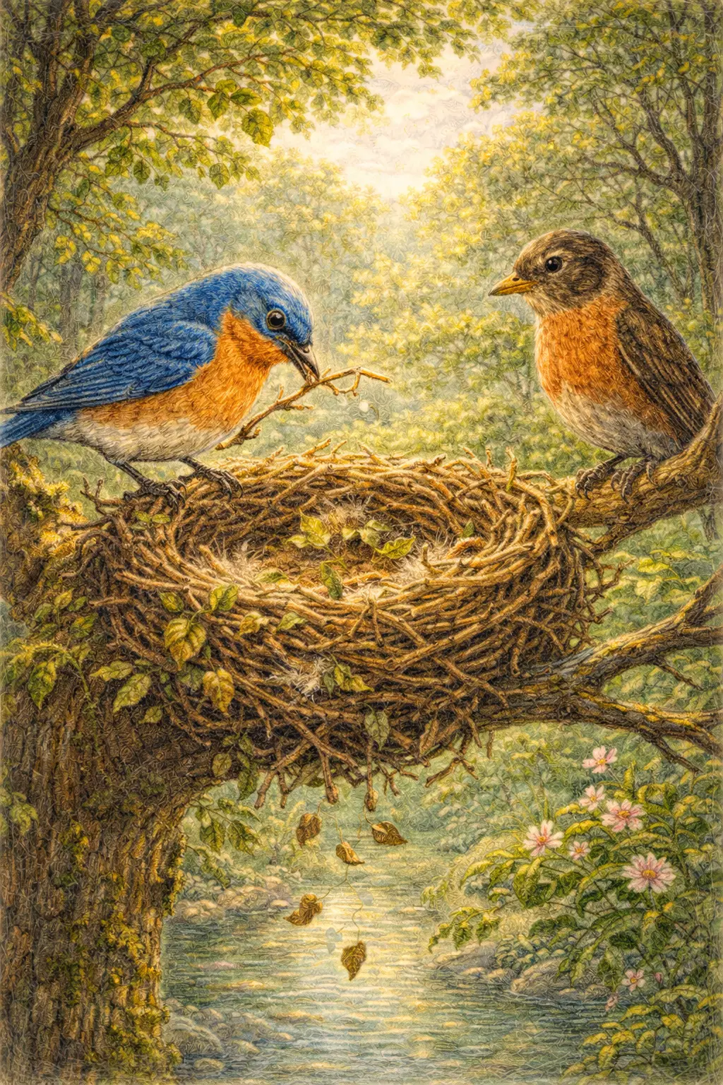 Illustration for the parable The Bird and the Beautiful Nest